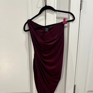 Norma Kamali Diana Gown [Burgandy Size Large (Only Worn Once!!)]